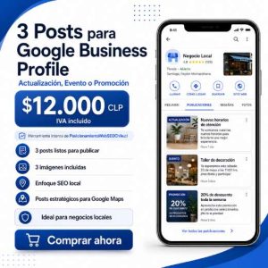 Pack 3 Posts para Google Business Profile mas Imágenes
